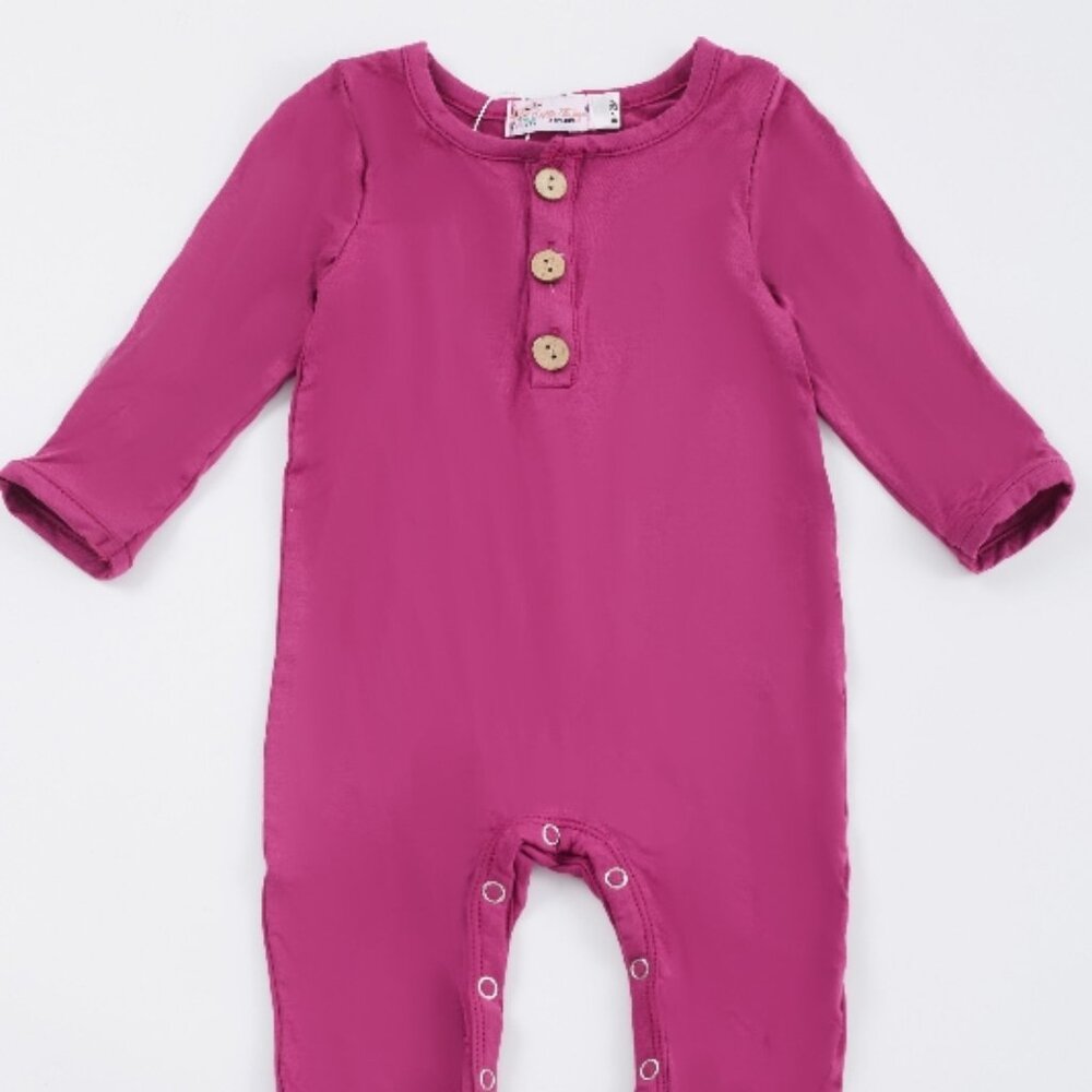 Magenta Bamboo Romper